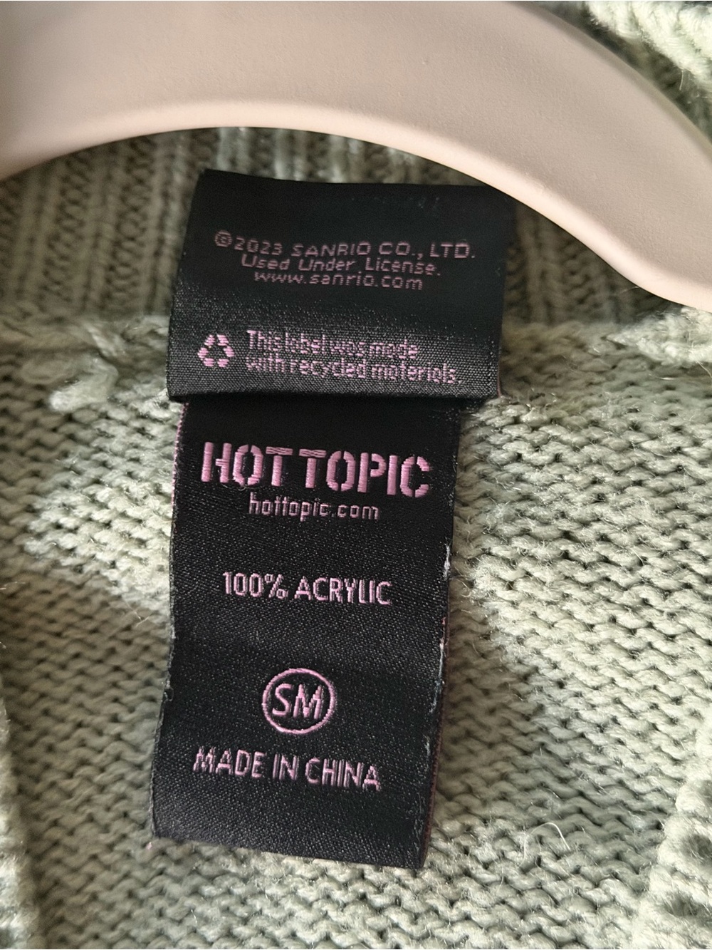 Hot Topic Mint Green Mushroom Patch Cardigan Sweater - Picture 6 of 7